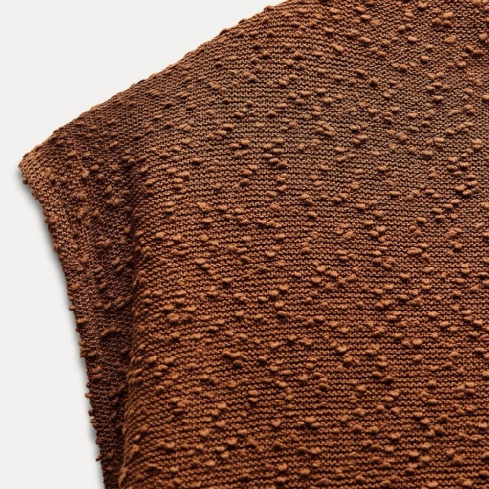 ZARA RUSTIC BOUCLÉ DRESS - Picture 4 of 5